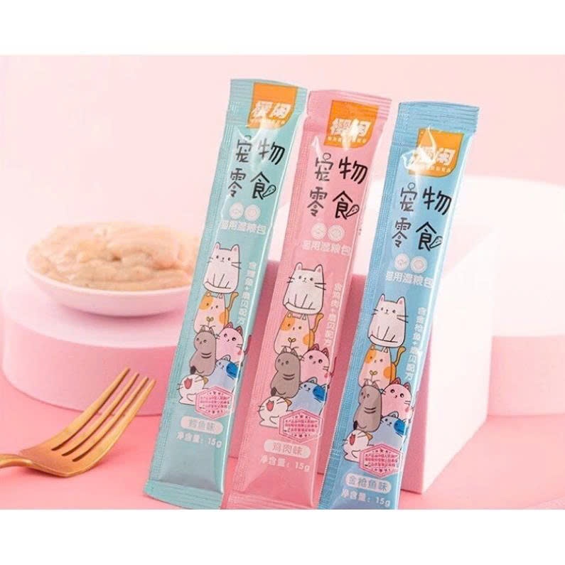 [Combo 20-30-40-50] Thanh Súp Thưởng Cho Mèo Mr.PeaBody, Shizuka 15g Mix Nhiều Vị Bổ Sung Dinh Dưỡng, Hỗ Trợ Tiêu Hoá