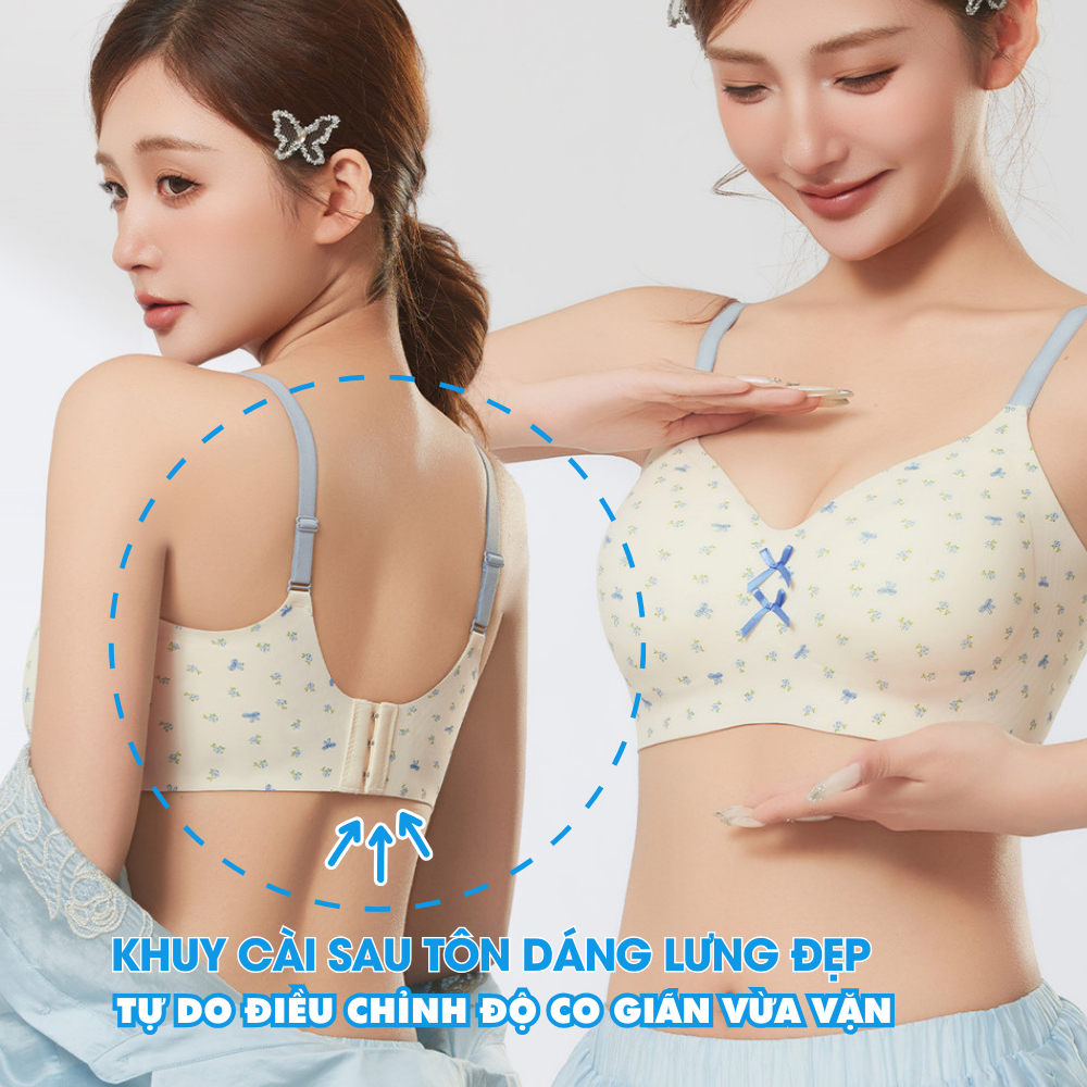 Áo Ngực Áo Lót Nữ Chất Su Không Gọng Mút Giọt Nước Mềm Mại Thoáng Khí Không Lộ Viền ZANABRA A967