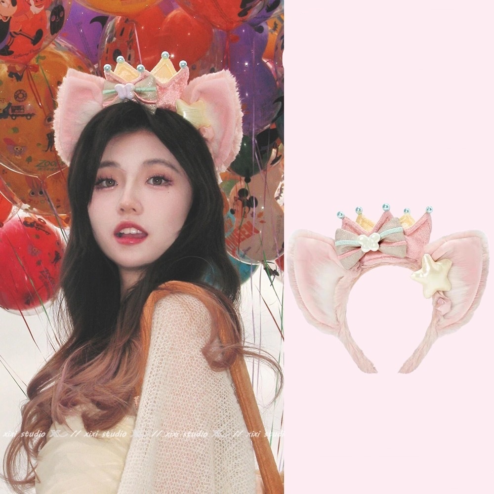 Bờm lông cute băng đô cài tóc hoạt hình ngộ nghĩnh phụ kiện tóc xinh xắn phụ kiện tóc dễ thương