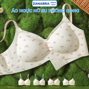 Áo Ngực Áo Lót Nữ Chất Su Không Gọng Mút Giọt Nước Mềm Mại Thoáng Khí Không Lộ Viền ZANABRA A967