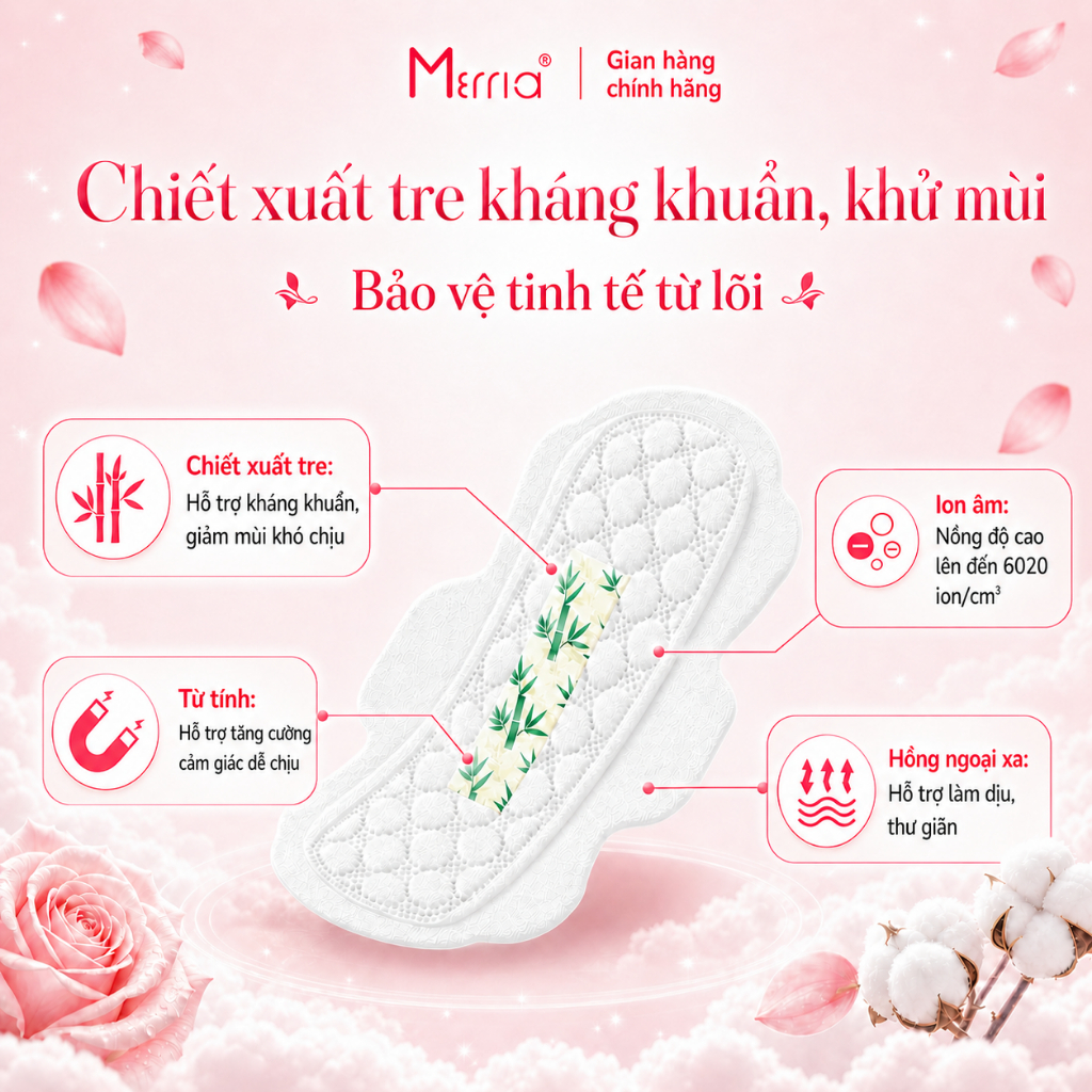 Băng Vệ Sinh White Rose, Băng Vệ Sinh Hằng Ngày Mềm Mịn Khô Thoáng Ngày Và Đêm Merria Việt Nam AMIZIN