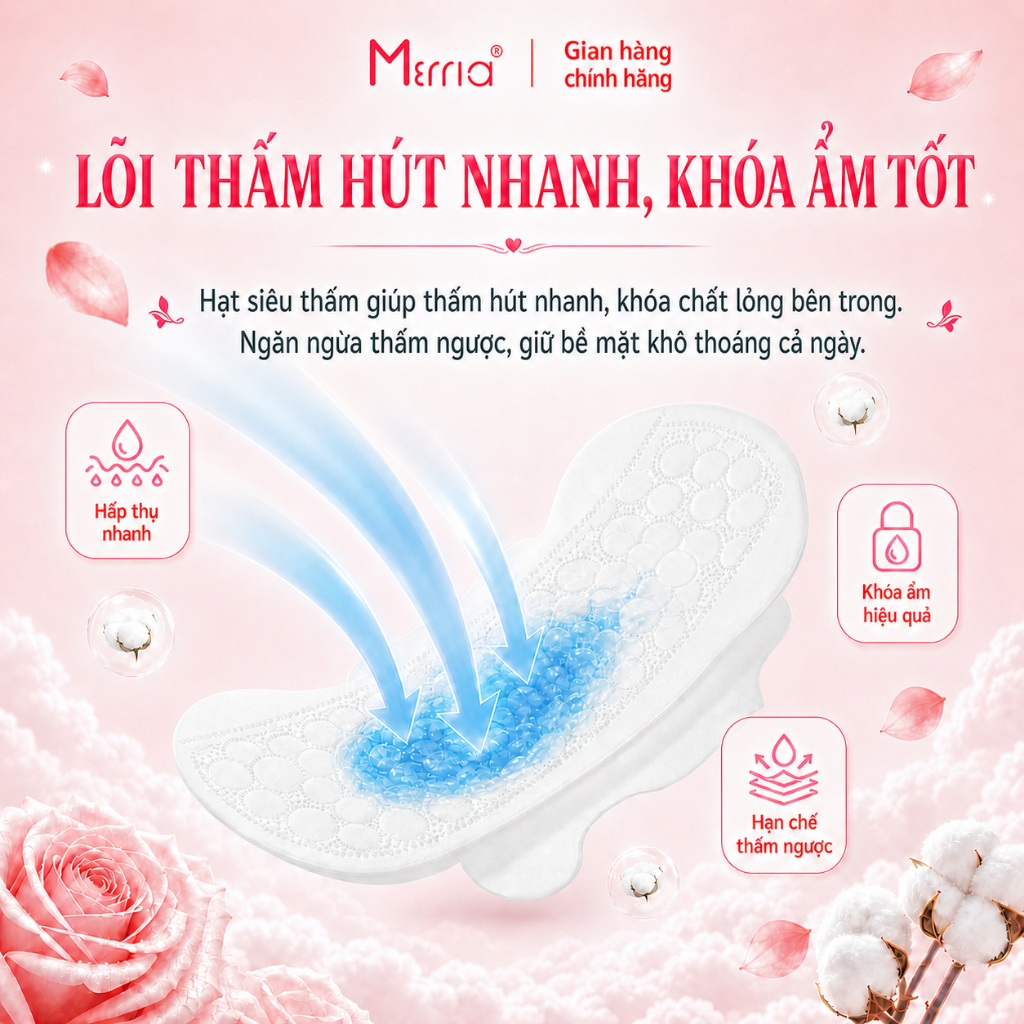 Băng Vệ Sinh White Rose, Băng Vệ Sinh Hằng Ngày Mềm Mịn Khô Thoáng Ngày Và Đêm Merria Việt Nam AMIZIN