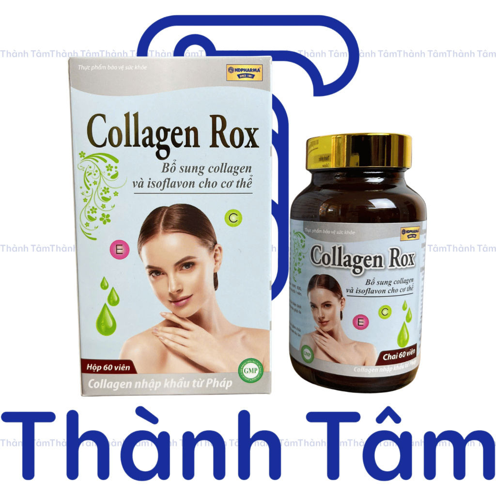 Viên uống trắng da COLLAGEN ROX TRẮNG hỗ trợ làm đẹp da, giảm nám mờ thâm - Hộp 60 viên