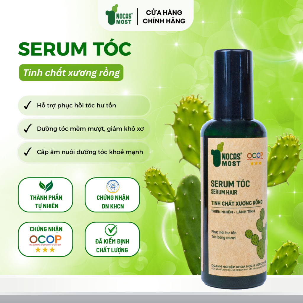 Serum Hair thiên nhiên Nocas Most chiết xuất từ Xương rồng dưỡng tóc, chăm sóc phục hồi tóc 100ml
