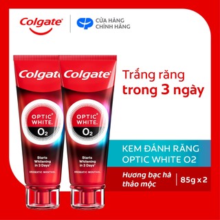 [Livestream] Bộ 2 Kem Đánh Răng Colgate Optic White O2 Oxy Hoạt Tính trắng răng 3 ngày 85g