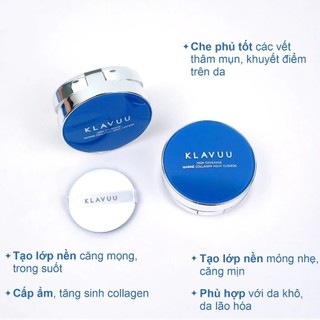 Phấn Nước Klavuu Kiềm Dầu Cushion Klavuu Makeup Che Khuyết Điểm Mịn Lì Cushion KLAVUU - Skinora Beauty