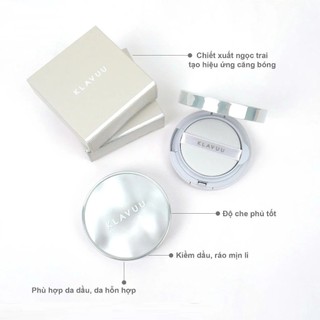 Phấn Nước Klavuu Kiềm Dầu Cushion Klavuu Makeup Che Khuyết Điểm Mịn Lì Cushion KLAVUU - Skinora Beauty