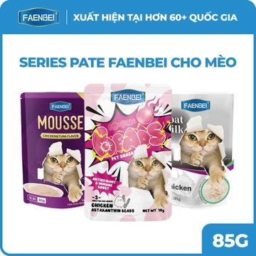 Pate cho mèo Faenbei, Pate viên tinh thể, Pate sữa dê, Pate dạng mousse, Pate nắp vặn, Pate lon cho mèo mọi độ tuổi