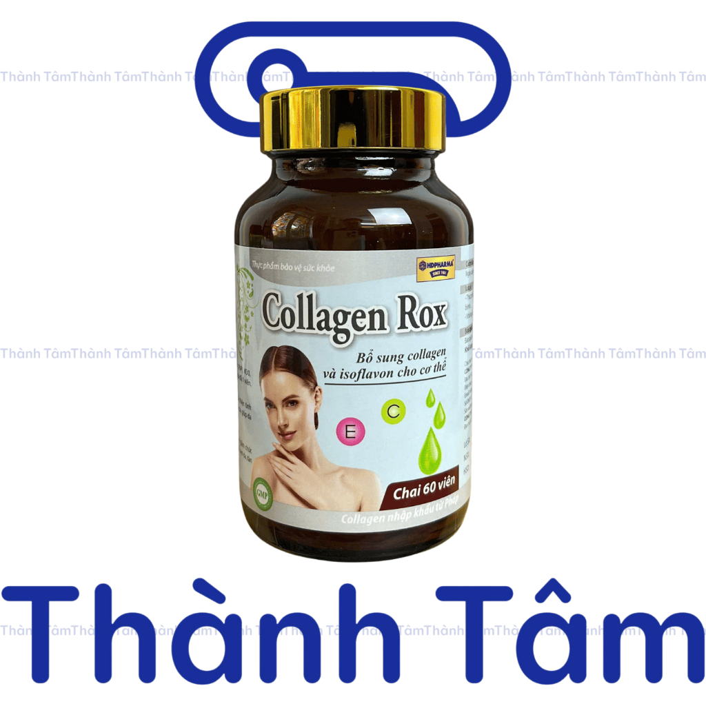 Viên uống trắng da COLLAGEN ROX TRẮNG hỗ trợ làm đẹp da, giảm nám mờ thâm - Hộp 60 viên
