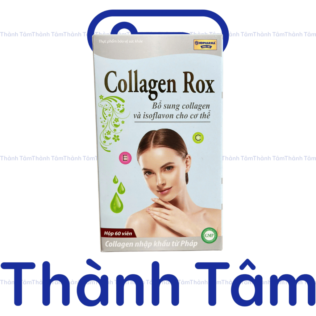 Viên uống trắng da COLLAGEN ROX TRẮNG hỗ trợ làm đẹp da, giảm nám mờ thâm - Hộp 60 viên