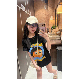 Áo thun chất cotton su form rộng tay lỡ - cô gái ange