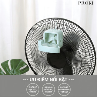 Quạt Hộp Kèm Đá Viên Proki Quạt Điều Hoà Kẹp Lồng Kèm 4 Cốc Đá Làm Mát Nhanh, Gió Lạnh Sâu, Dễ Lắp, Tiết Kiệm Điện