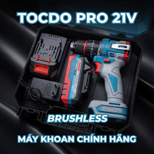 Máy khoan tocdo10mm 3 chức năng có búa 2 pin 1 sạc chân phổ thông