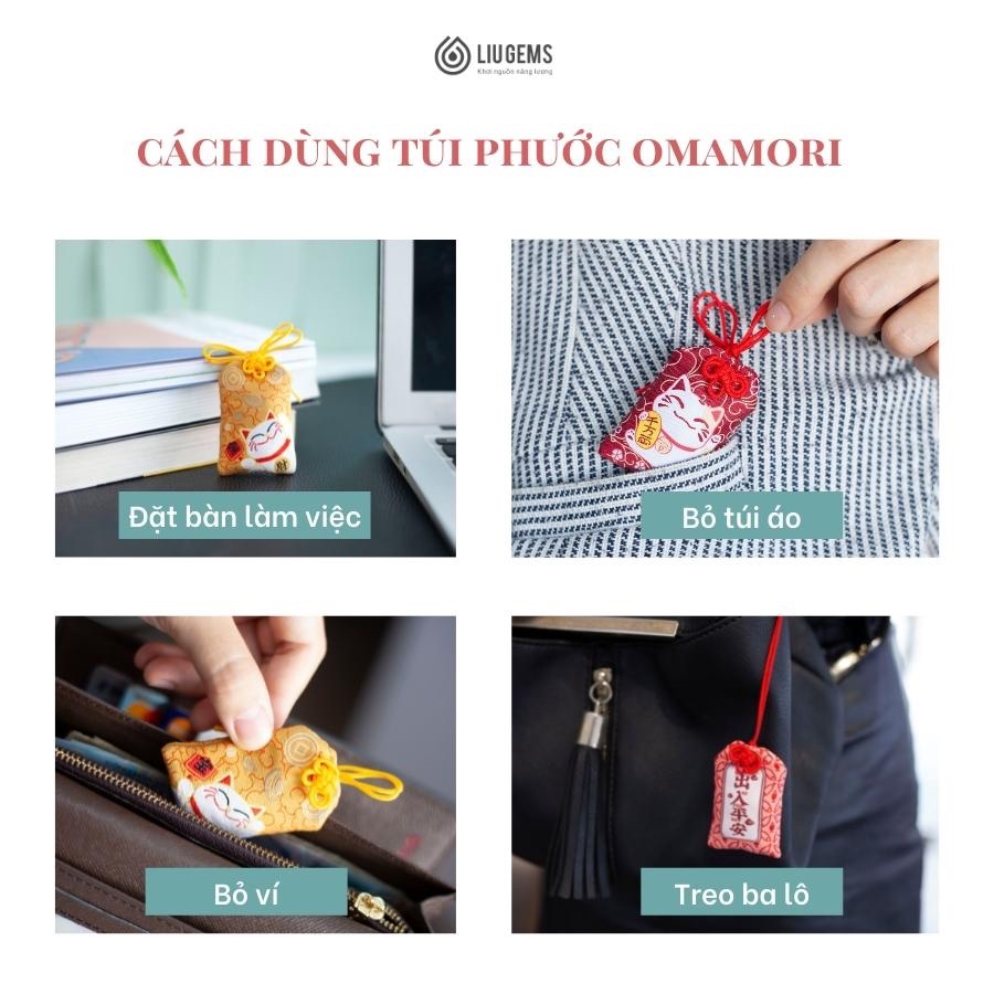 Túi Phước Omamori May Mắn Liugems Đeo Bên Người, Mix Đá, Thảo Mộc, Muối Hồng Himalaya Mang Tài Lộc, Tình Yêu PK01