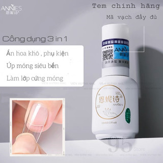Glue gel úp móng , ẩn phụ kiện , làm cứng móng 3 trong 1 ANNIES chính hãng 18ml