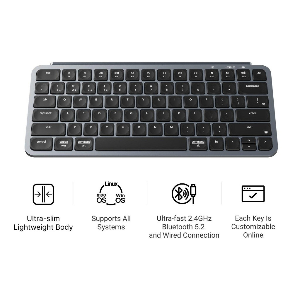 Bàn Phím Keychron B1 Pro Không Dây | Siêu Mỏng Nhẹ | 3 Mode | Chính hãng