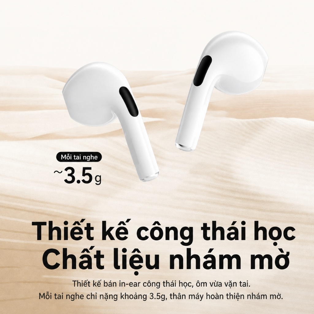 Tai Nghe Không Dây Pro4 Mini Bluetooth 5.0, Nhét Tai Êm, Điều Khiển Cảm Ứng, Tương Thích Đa Thiết Bị