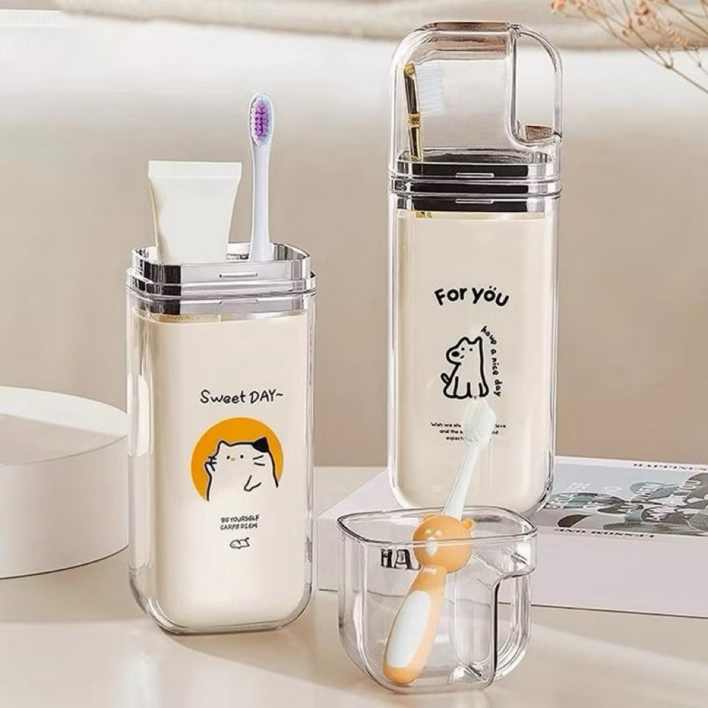 Hộp đựng bàn chải đánh răng du lịch đa năng có nắp đậy tiện lợi