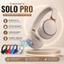 Tai nghe Bluetooth Solo Pro không dây chụp tai pin bền hỗ trợ TF AUX âm thanh chất lượng cao
