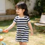 Áo váy bé gái kẻ xuất dư A665 dáng basic cho bé 8–22kg (80–130cm) xinh xắn, thoải mái