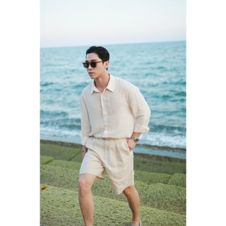 Áo sơ mi tay dài nam sọc linen Form Regular - ROUTINE 10S26SHL005