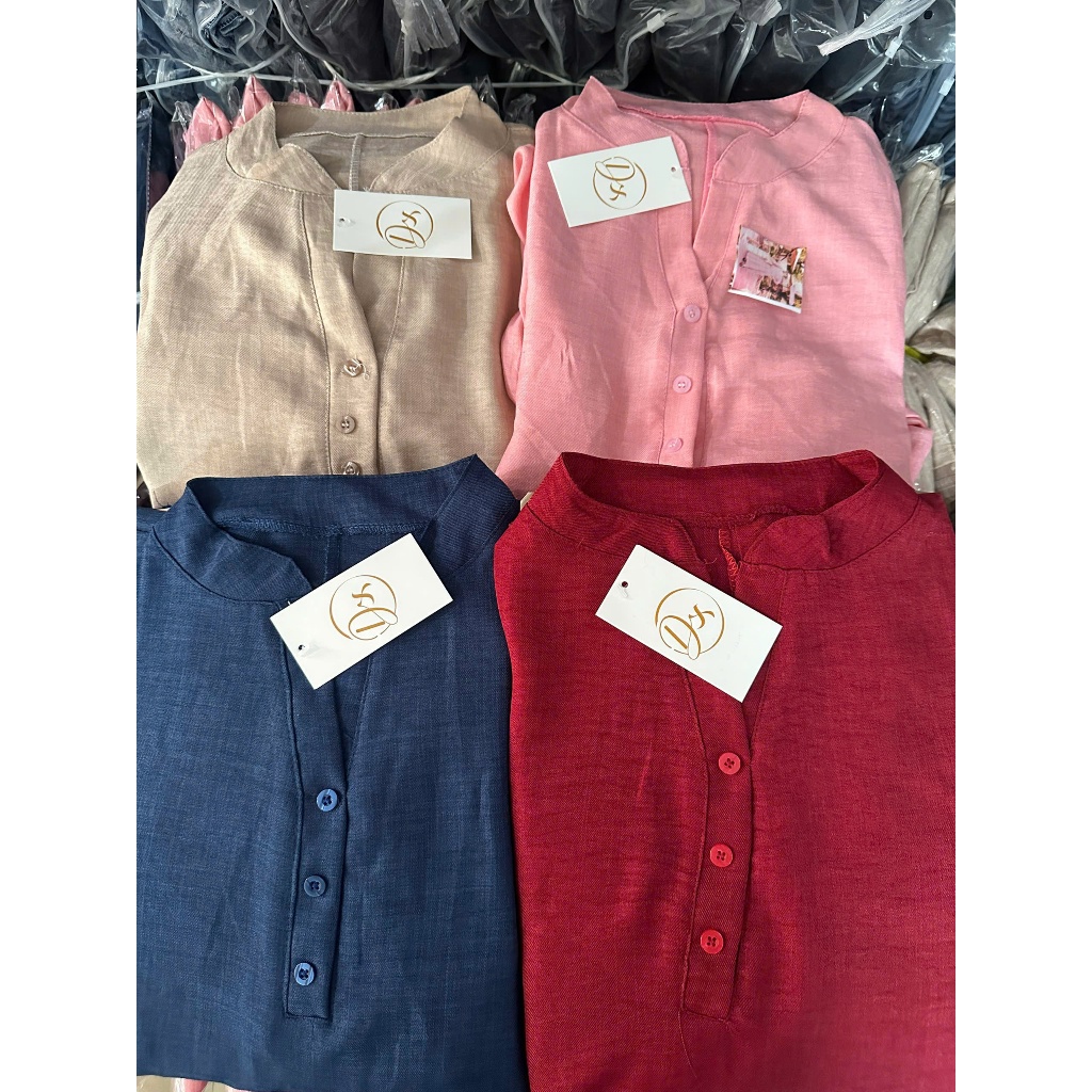 Set đũi nữ vintage – áo tay lỡ + chân váy dài tầng dáng xòe nhẹ nhàng