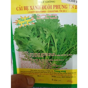 Hạt Giống Cải Bẹ Xanh Đuôi Phụng 20gr, Rau Ăn Lá Trang Nông TN 23, Hạt Nảy Mầm Nhanh, Mạnh