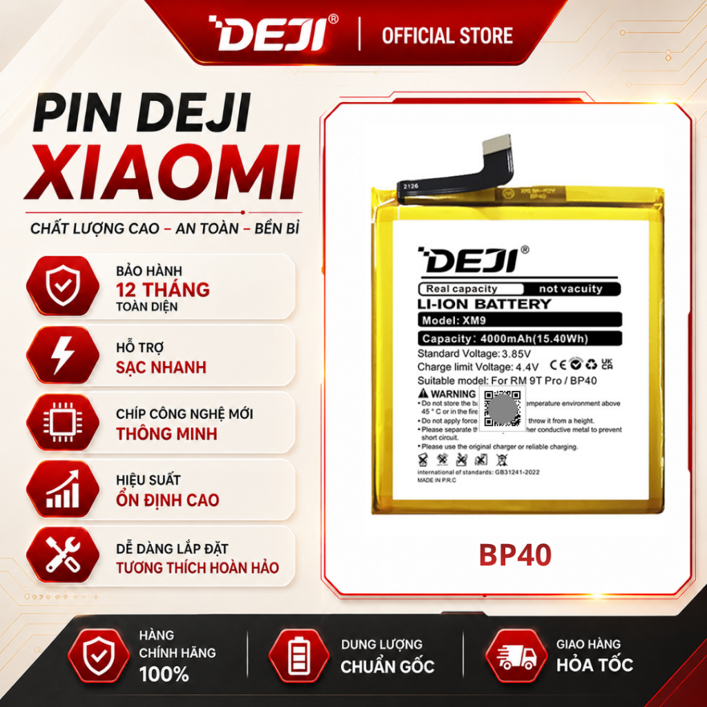 Pin Deji Xiaomi Mi 9T Pro / Redmi K20 Pro (4000mAh) | BP40 | Shopee ...