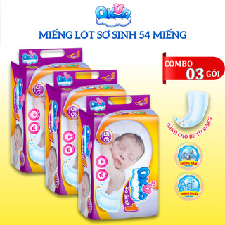 Miếng lót sơ sinh Newborn OKun 54 miếng Tã lót dùng cho bé từ 0 đến 5 kg mềm mại siêu thấm khô thoáng
