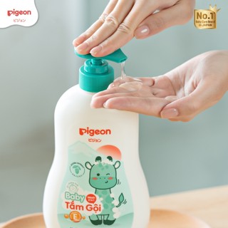 [500ML] Combo 2 sữa tắm gội Pigeon dưỡng ẩm dịu nhẹ cho bé sơ sinh mềm mại an toàn cho da chính hãng
