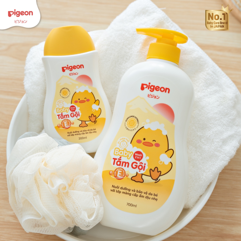 [500ML LIVESTREAM] Sữa Tắm Gội Dưỡng Ẩm Cho Bé Pigeon 500ml Dịu Nhẹ Mềm Mại An Toàn Cho Da