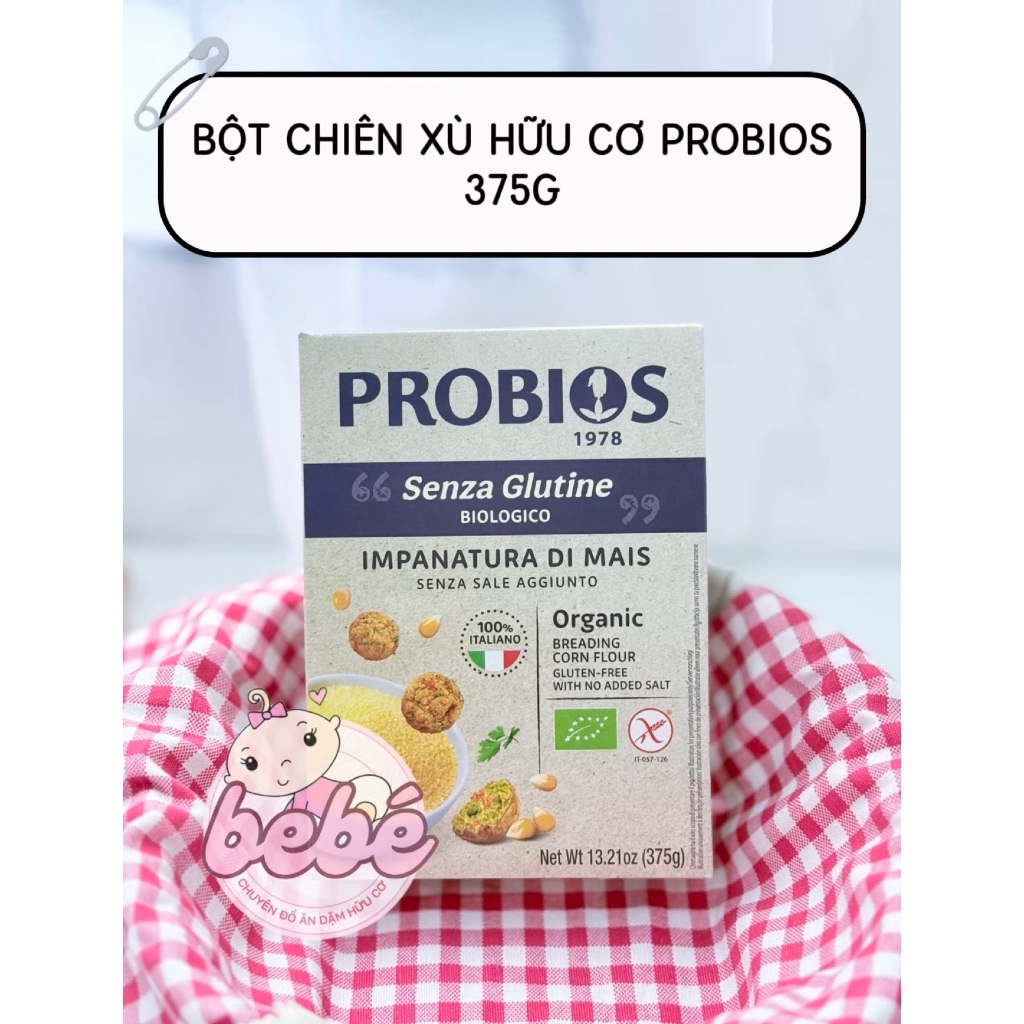 (Date 3/2027) Bột chiên xù Probios hữu cơ 375g cho bé ăn dặm - Không gluten, không phụ gia