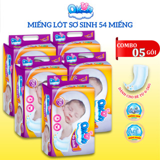 Miếng lót sơ sinh Newborn OKun 54 miếng Tã lót dùng cho bé từ 0 đến 5 kg mềm mại siêu thấm khô thoáng