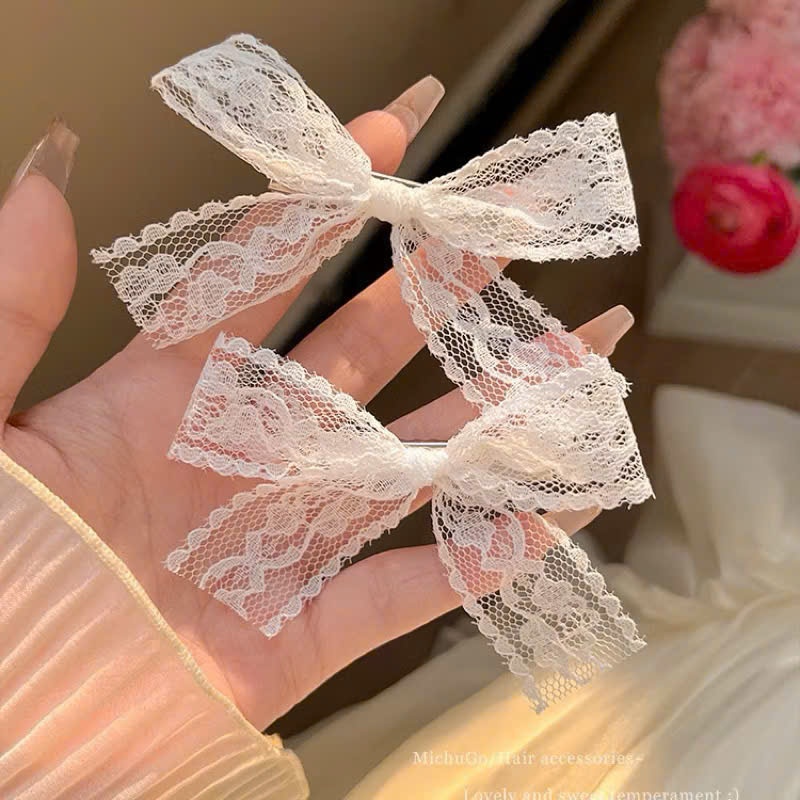 Kẹp Tóc Ren Nơ 𝐒𝐚𝐦𝐩𝐭𝐲 Xinh Phối Túi Đi Biển, Cực Dễ Thương