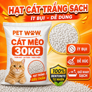 Cát Vệ Sinh Cho Mèo Bao 30kg - Combo Thơm Nhẹ, Khử Mùi, Tiết Kiệm