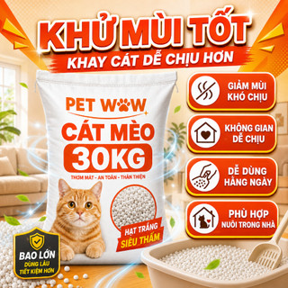 Cát Vệ Sinh Cho Mèo Bao 30kg - Combo Thơm Nhẹ, Khử Mùi, Tiết Kiệm