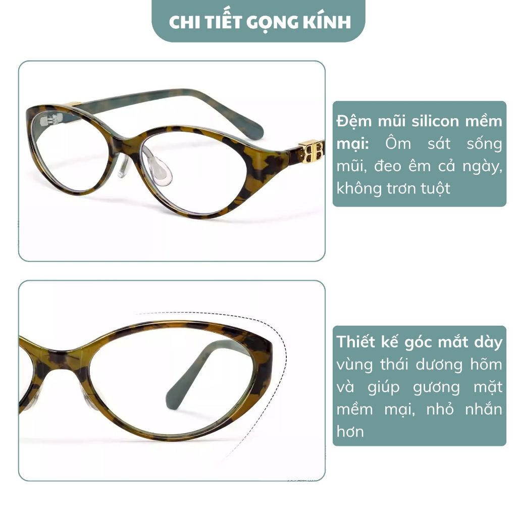 Kính Đổi Màu MOCO Kính Oval Thanh Lịch, Chống Ánh Sáng Xanh Và Tia UV, Tự Động Đổi Màu Ngoài Trời 11533