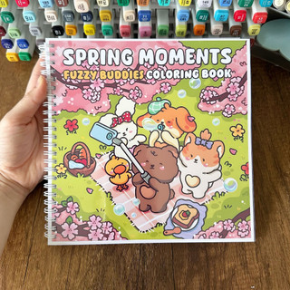 Bộ Tranh Tô Màu Spring Moments 40 Tranh, Giấy dày 200gsm Quyển A4 A5, Phù Hợp Màu Marker, Acrylic, Chì Màu, Sáp Màu