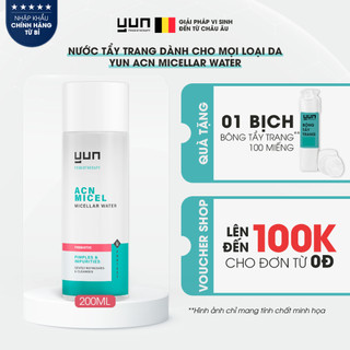 Nước tẩy trang dịu nhẹ dành cho mọi loại da YUN ACN Micellar Water 200ml (ACN-06)
