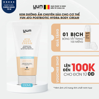 Kem dưỡng ẩm chuyên sâu cho cơ thể YUN ATO Postbiotic Hydra Body Cream 200ml (ATO-04)