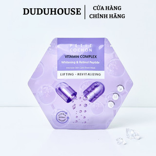 Mặt Nạ Giấy Lập Phương PETIT COCHON Vitamin Complex Whitening 30ml Duduhouse