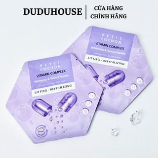 Mặt Nạ Giấy Lập Phương PETIT COCHON Vitamin Complex Whitening 30ml Duduhouse