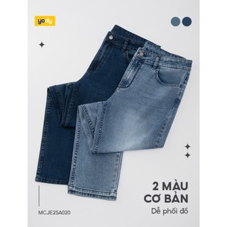 Quần jean dài nam YODY dáng regular tôn dáng cào xước cá tính MCJE26A019