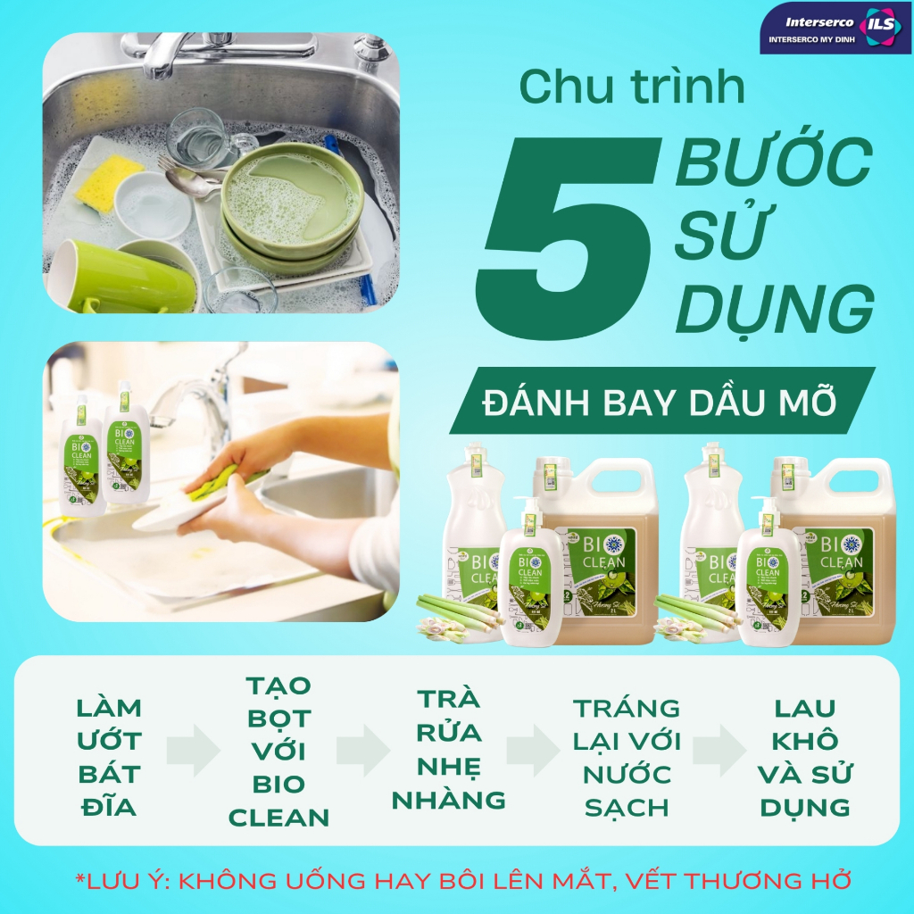 Nước Rửa Bát Thiên Nhiên Bio Clean Khử Mùi Tanh, Dầu Mỡ, Nước Rửa Chén Chanh Xả Lô Hội Thơm Hơn Nước Rửa Chén Sunlight