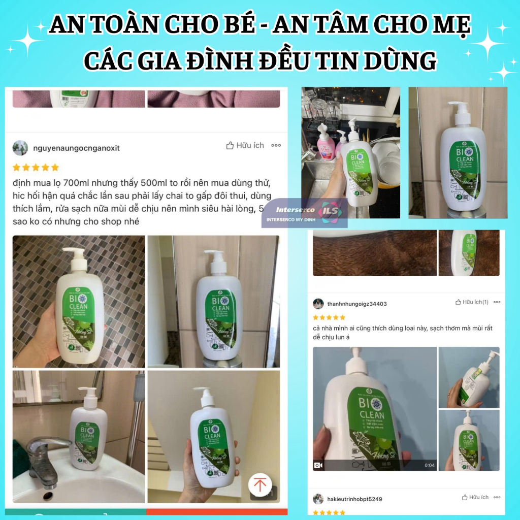 Nước Rửa Bát Thiên Nhiên Bio Clean Khử Mùi Tanh, Dầu Mỡ, Nước Rửa Chén Chanh Xả Lô Hội Thơm Hơn Nước Rửa Chén Sunlight
