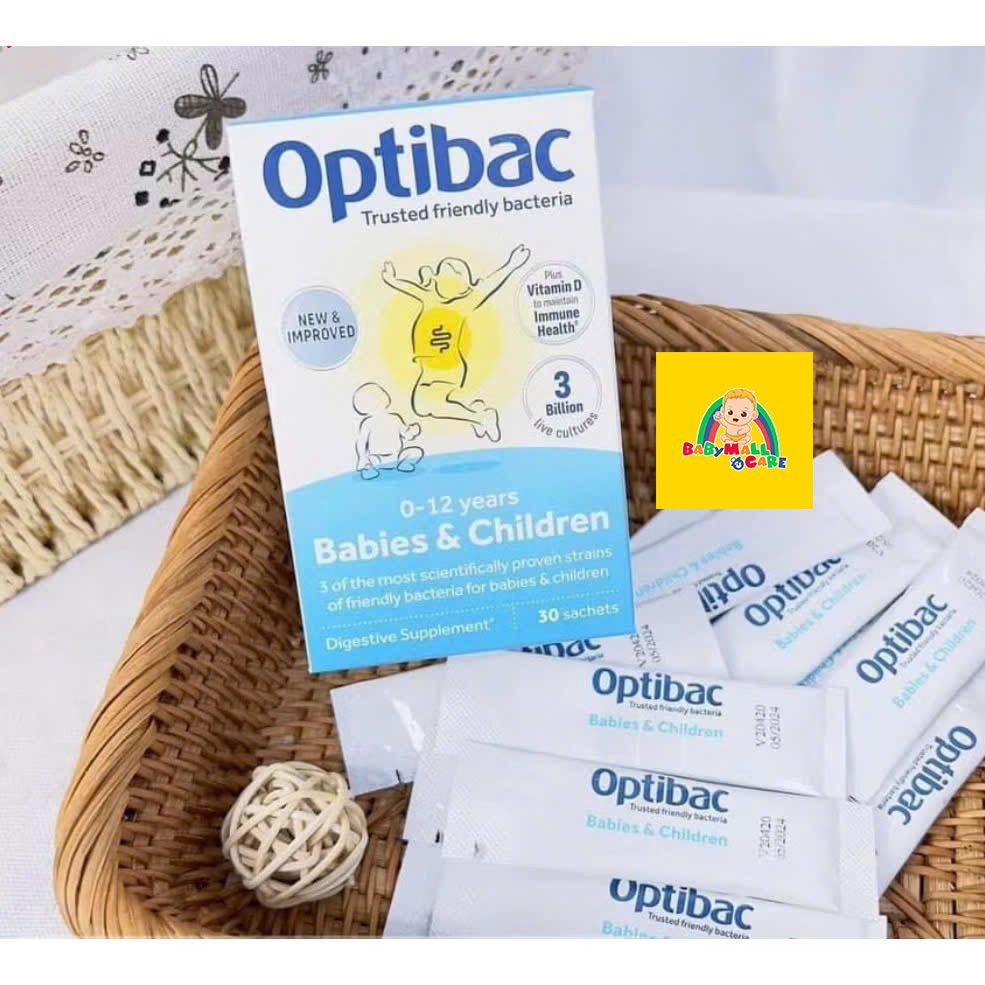 Men Vi Sinh Optibac Babies & Children Hỗ Trợ Tiêu Hóa Tăng Đề Kháng Hộp 30 Gói | Babymall & Care