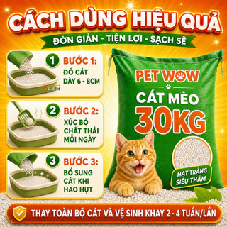 Cát mèo 30kg khử mùi, cát vệ sinh cho mèo khử mùi FREE SHIP TOÀN QUỐC