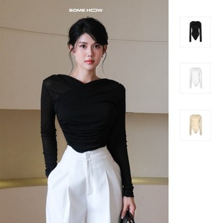 [Deal Độc Quyền] Bodysuit Nữ Diag Net Long Sleeves , Chất Vải Thun Giấy Thoải Mái, WBS007 SOME HOW STORE