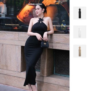 [Deal Độc Quyền] Đầm Dài Nữ Halter Goddess, Chất Vải Thun Rip Lạnh Thoải Mái, WDD070 SOME HOW STORE