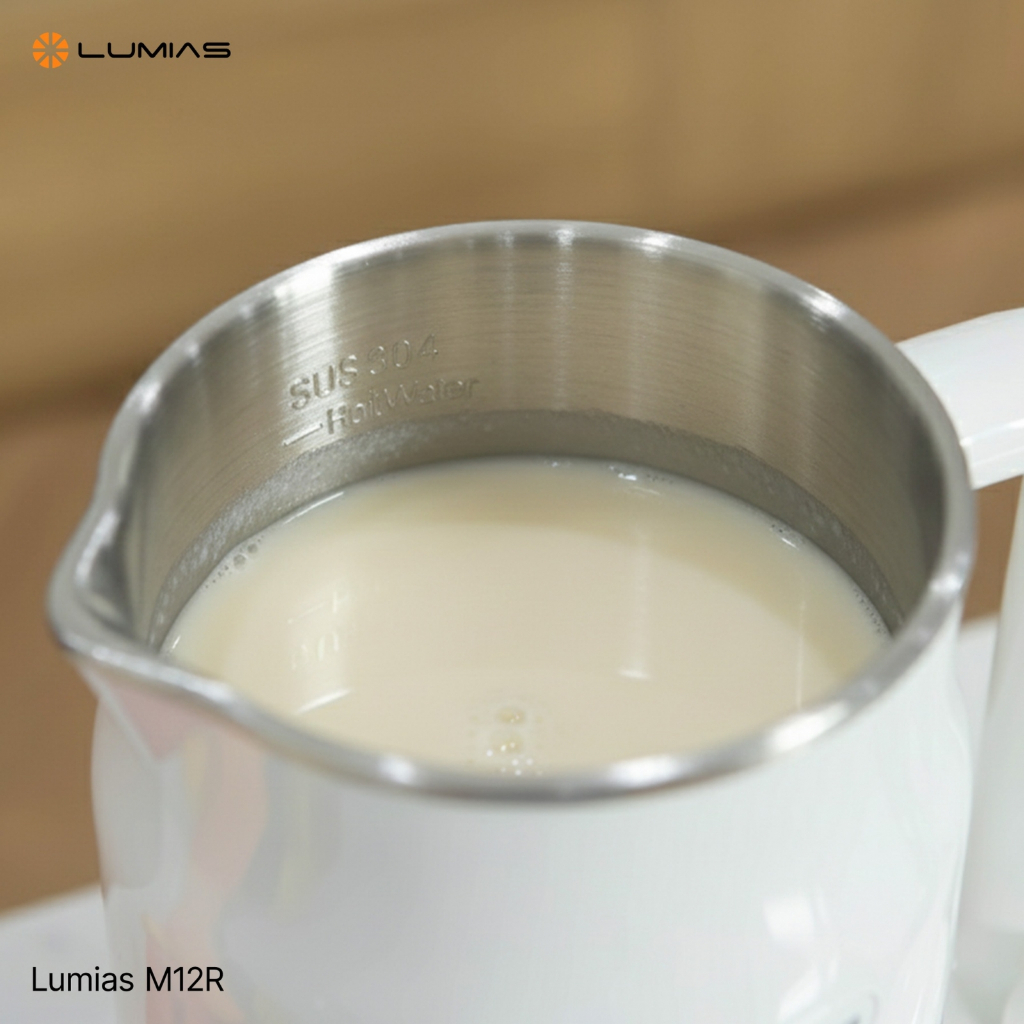 Máy làm sữa hạt - máy xay nấu đa năng, dung tích 1.2L nấu sữa siêu mịn Lumias M12R - 800W